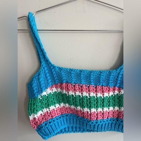 Zara Striped Knit Crop Top - Picture 6 of 11